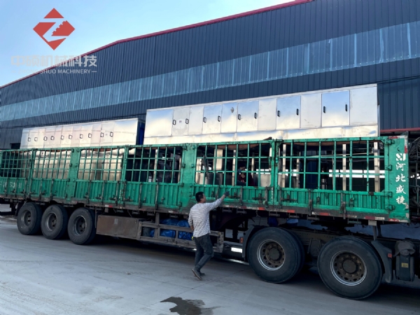 周轉(zhuǎn)箱翻轉(zhuǎn)瀝水一體機(jī)發(fā)貨實(shí)拍，不銹鋼桶清洗烘干一體機(jī)，雙通道料箱清洗烘干一體機(jī)發(fā)貨實(shí)拍